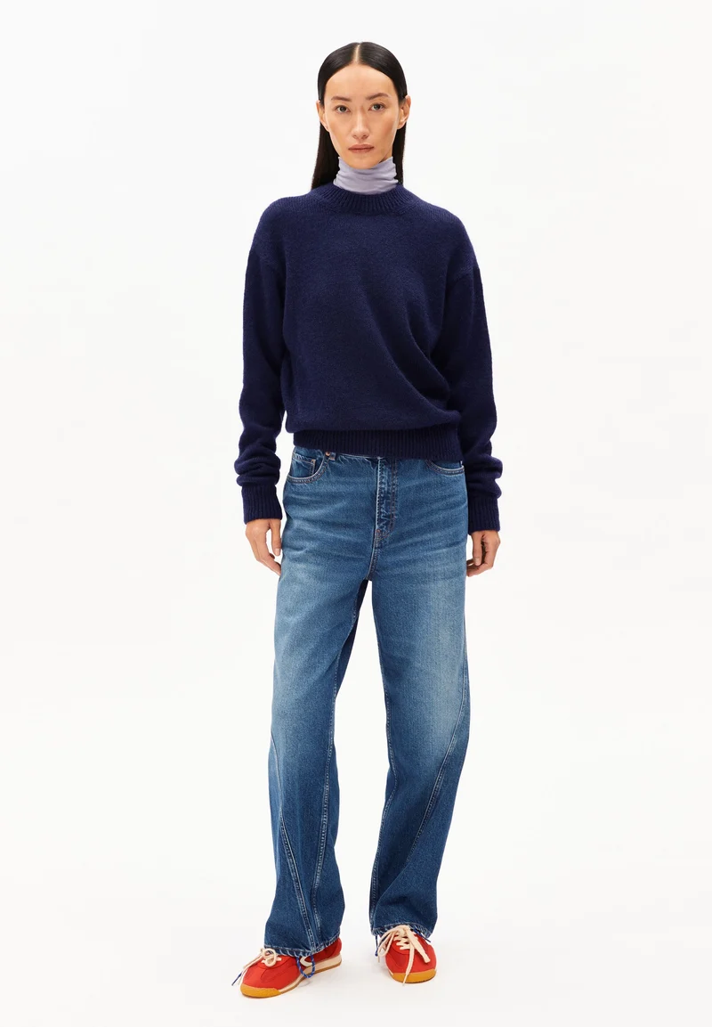 BALBAA PREMIUM STRICKPULLOVER | tinted navy