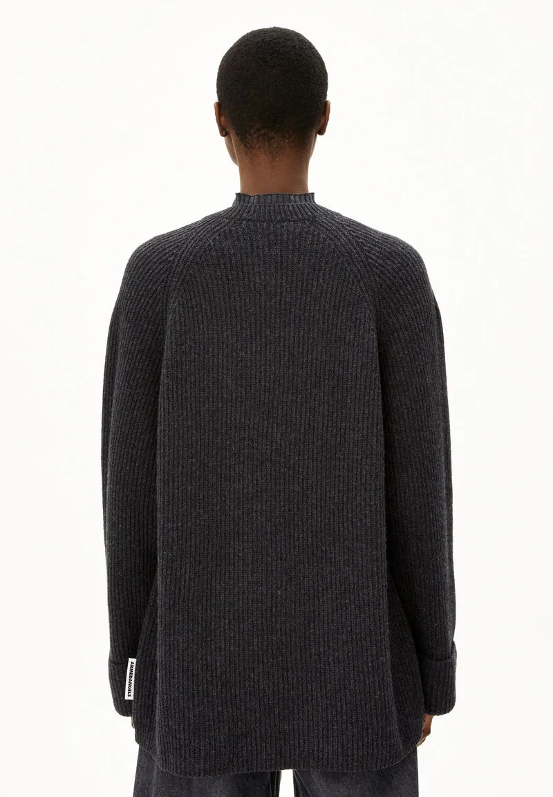 WARDAA STRICKJACKE | steel melange