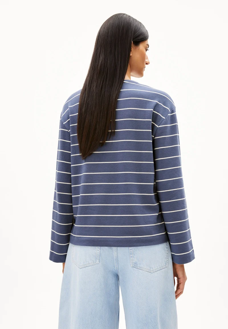 MARYNAA GESTREIFTES LANGARMSHIRT | nightshadow-oatmilk