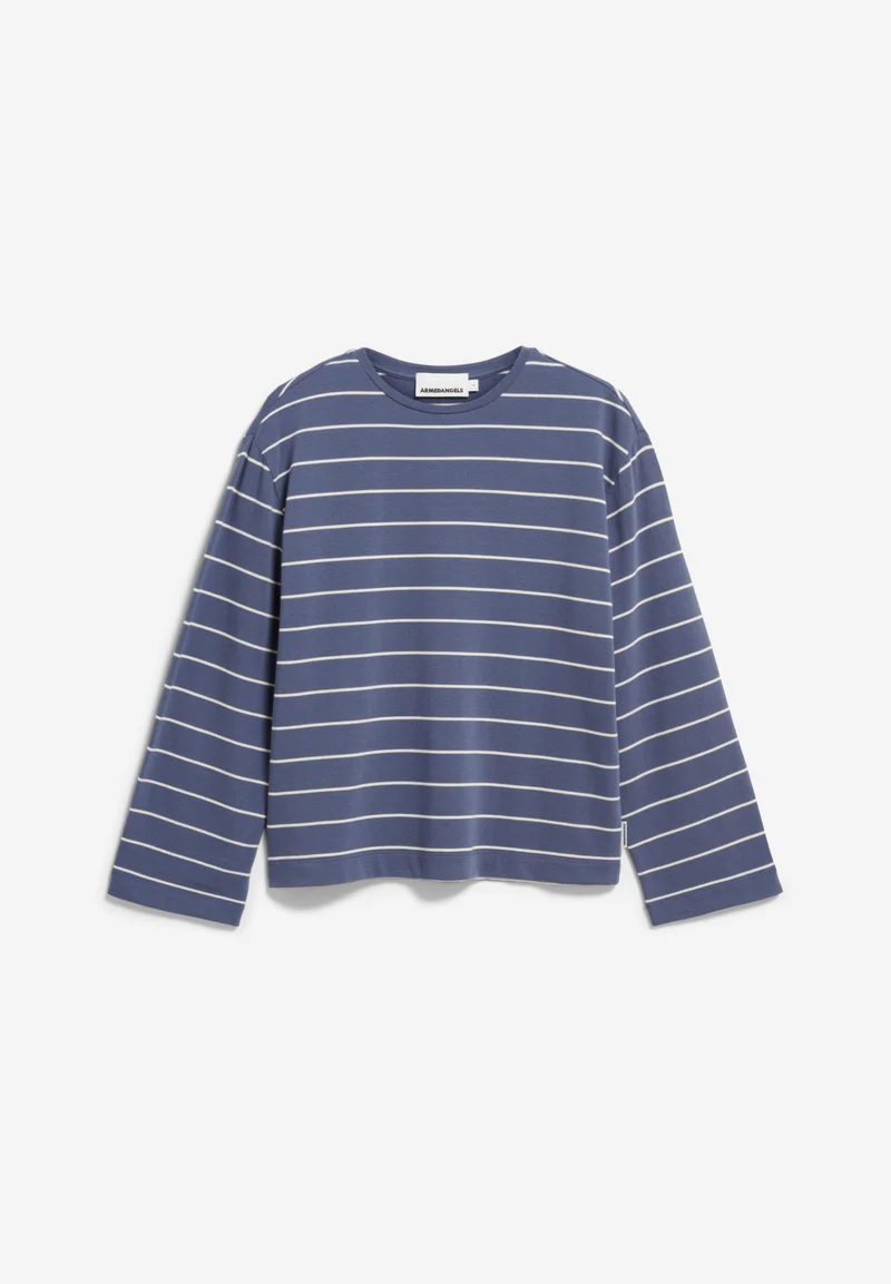 MARYNAA GESTREIFTES LANGARMSHIRT | nightshadow-oatmilk