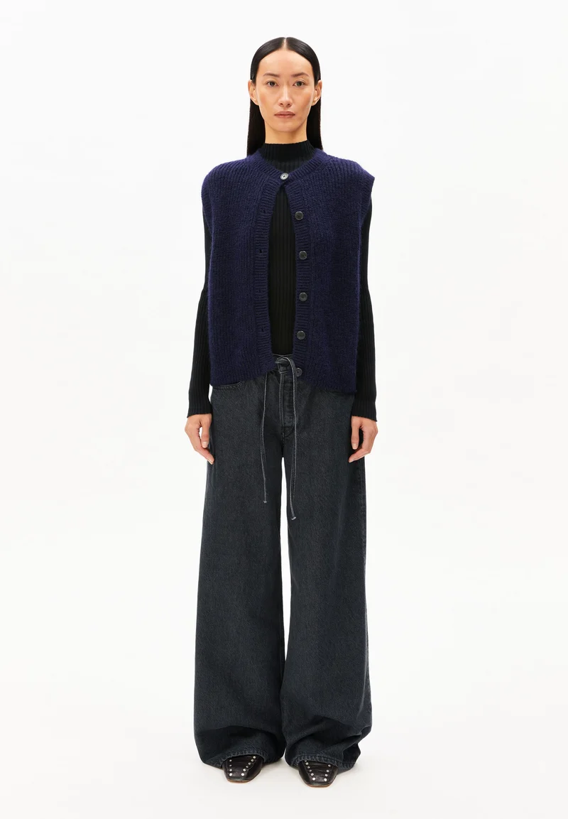 ASTRAEAAS MID WAIST WIDE JEANS | corno