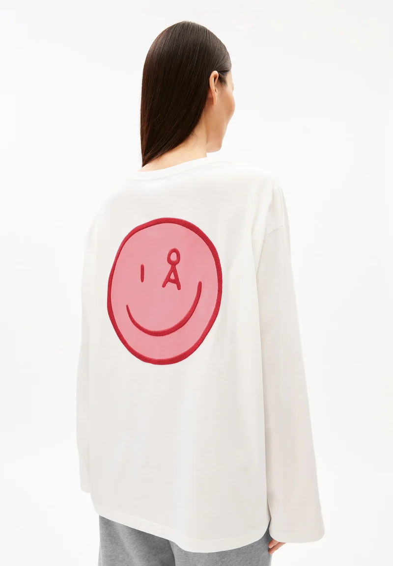 FIETAA SMILE LANGARMSHIRT | white-pink mist