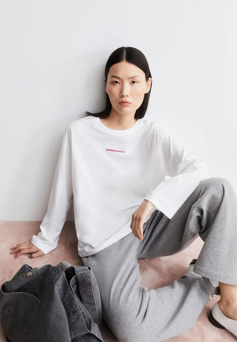 FIETAA SMILE LANGARMSHIRT | white-pink mist
