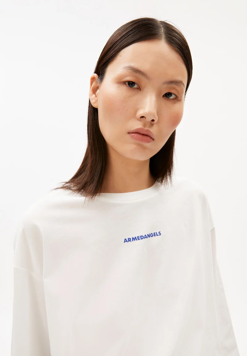 FIETAA SMILE LANGARMSHIRT | white-dynamo blue