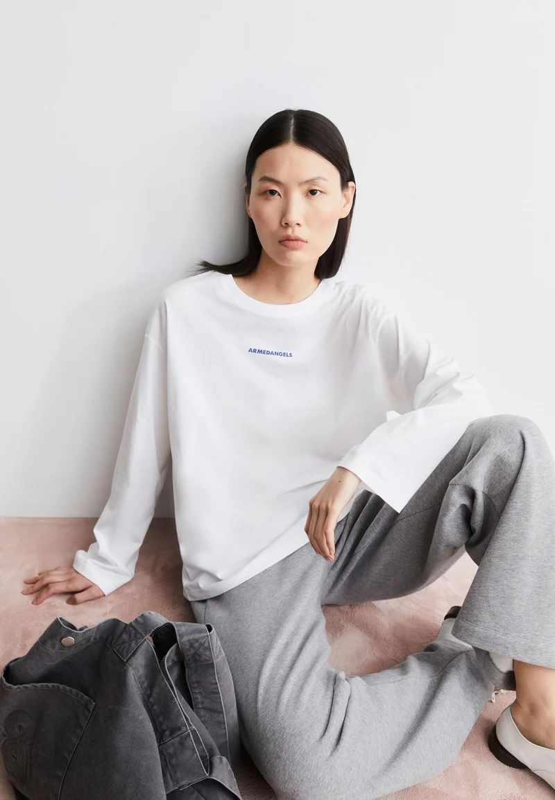 FIETAA SMILE LANGARMSHIRT | white-dynamo blue