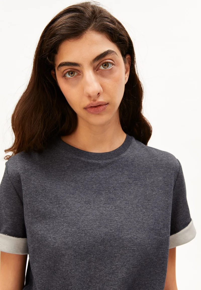 UN-WASTED T-SHIRT | steel melange-undyed