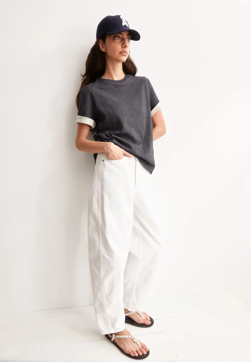 UN-WASTED T-SHIRT | steel melange-undyed