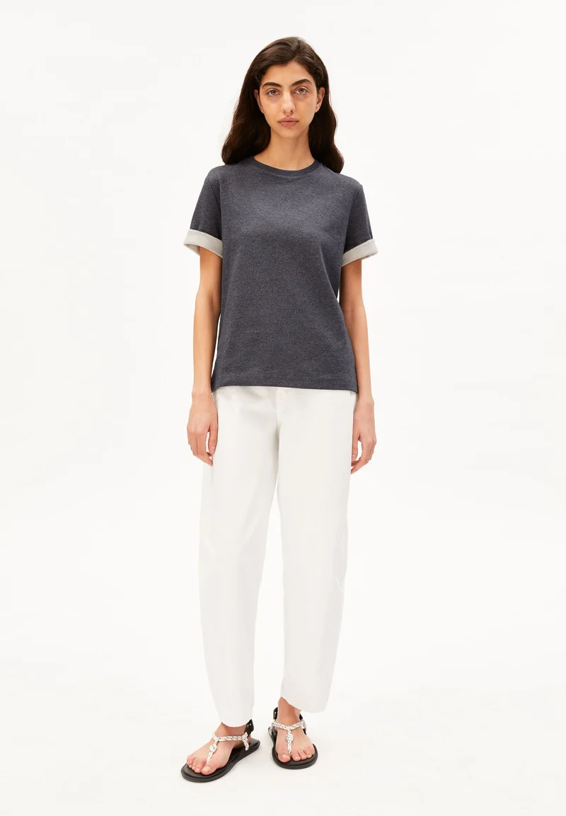 UN-WASTED T-SHIRT | steel melange-undyed