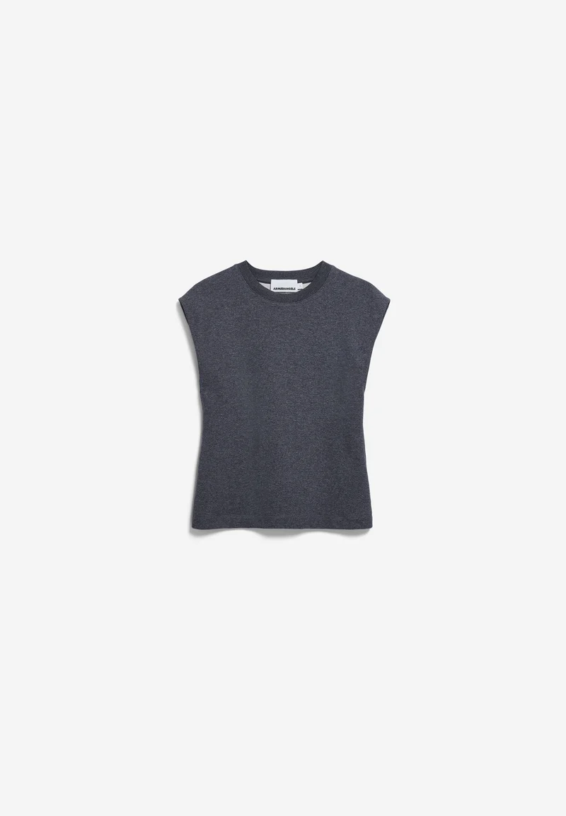 UN-WASTED TOP | steel melange-undyed