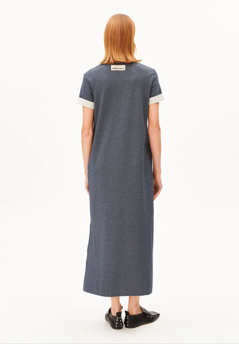 UN-WASTED KLEID | steel melange-undyed