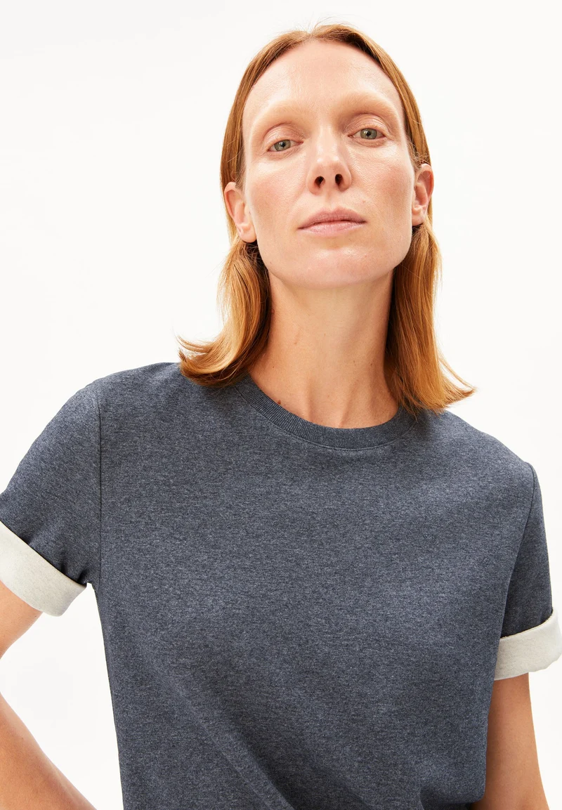 UN-WASTED KLEID | steel melange-undyed