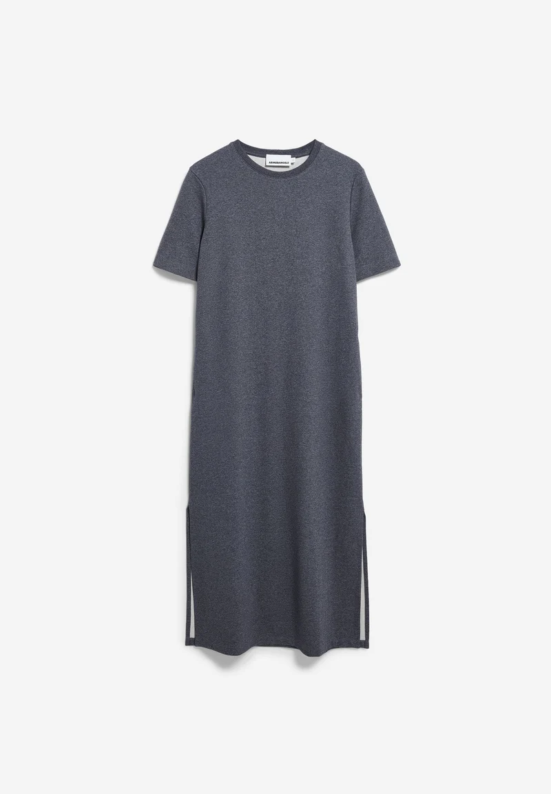UN-WASTED KLEID | steel melange-undyed