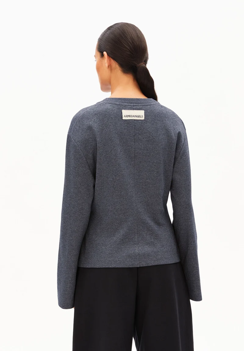 UN-WASTED LANGARMSHIRT | steel melange-undyed