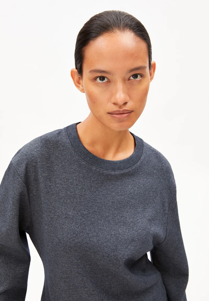 UN-WASTED LANGARMSHIRT | steel melange-undyed