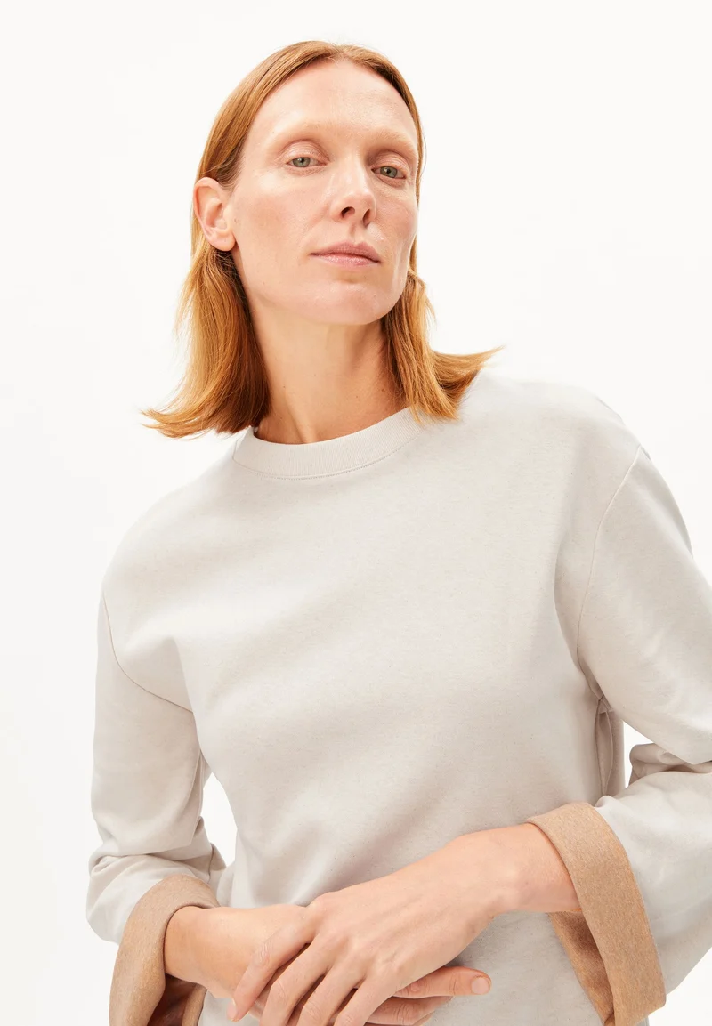 UN-WASTED LANGARMSHIRT | undyed-cinnamon dust