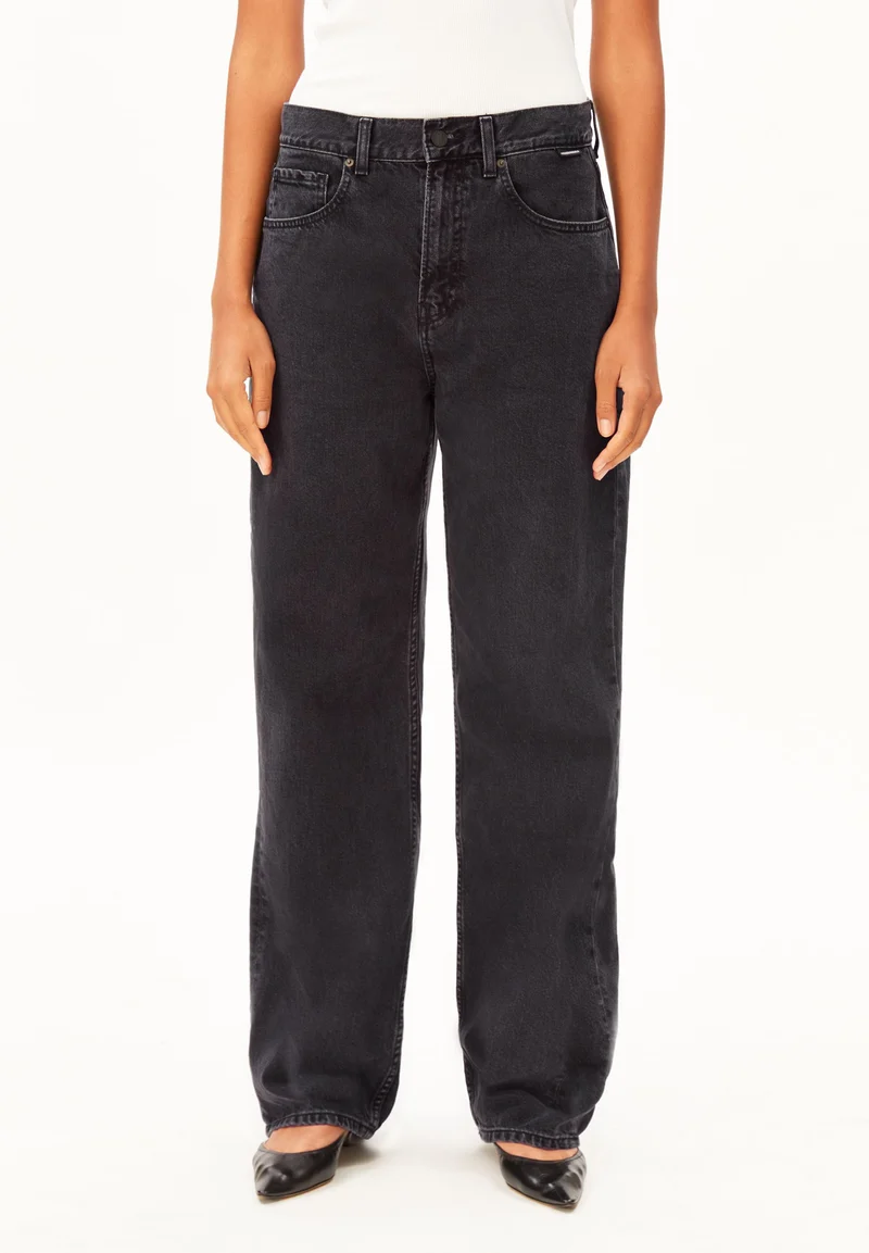 HAAYI LOW WAIST BAGGY JEANS | ebony black
