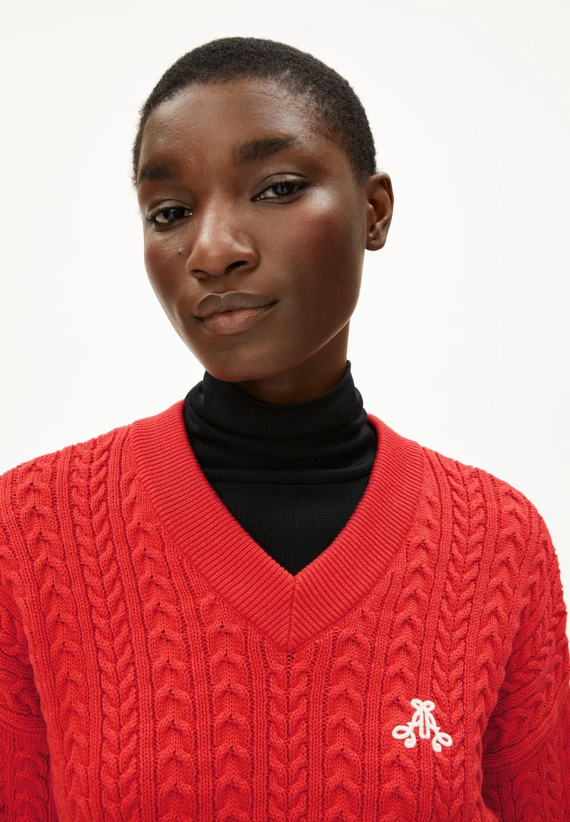 CAARLAS CABLE STRICKPULLOVER | candy apple-oatmilk