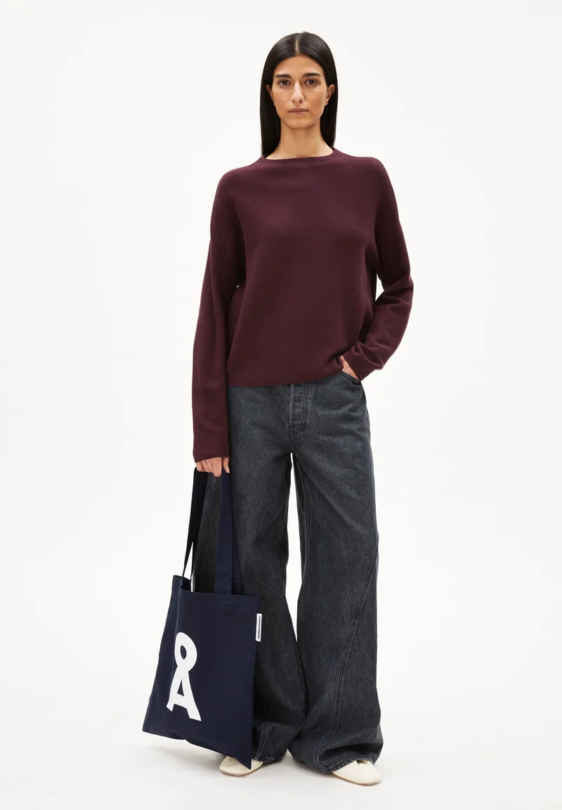 MERINAA STRICKPULLOVER | dark cranberry