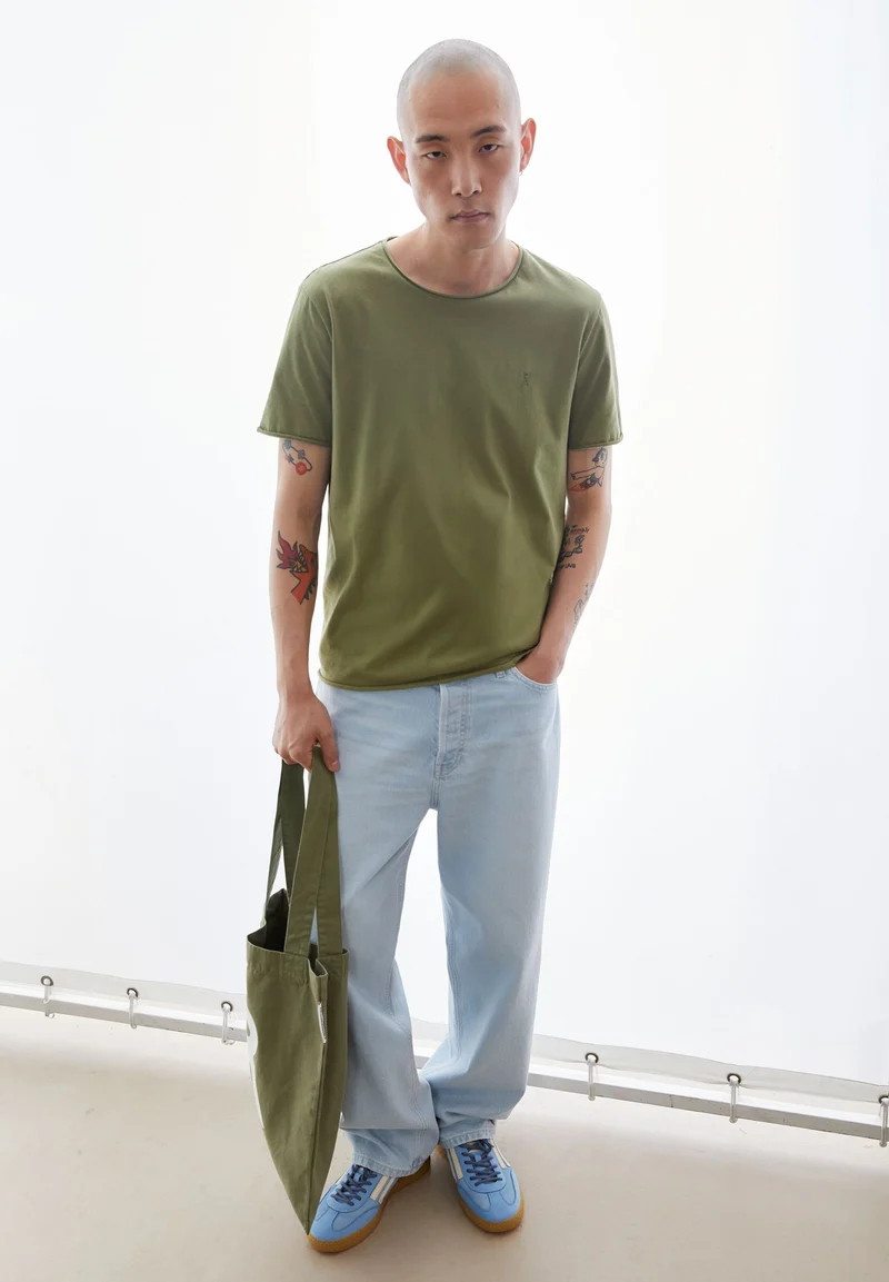 JAAMES BRUSHED T-SHIRT | fatigue green