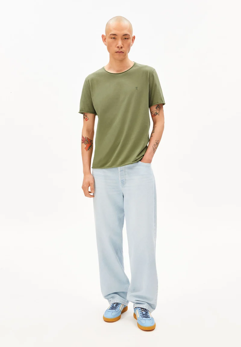JAAMES BRUSHED T-SHIRT | fatigue green
