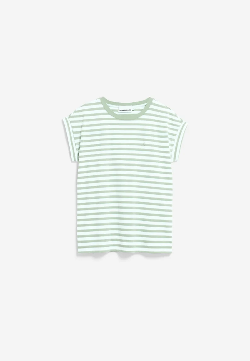 IDAARA GESTREIFTES T-SHIRT | white-foam