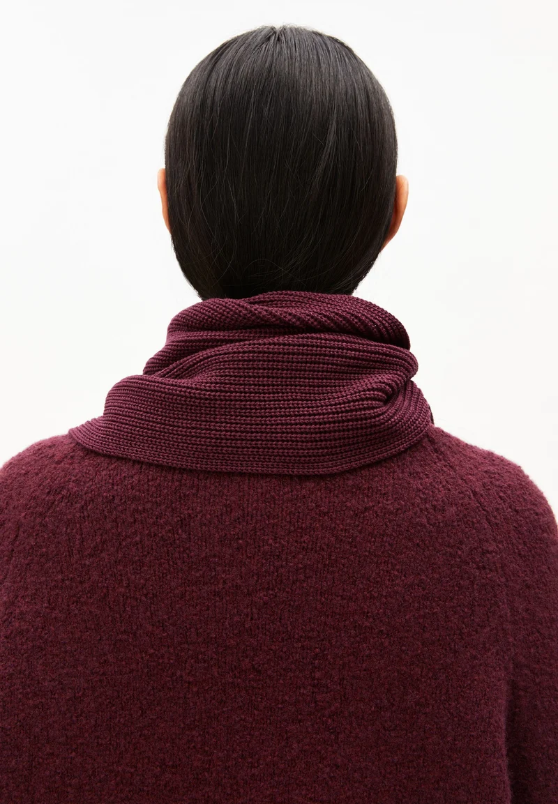 ICONIC Å CLAASAS BAUMWOLL-SCHAL | dark cranberry