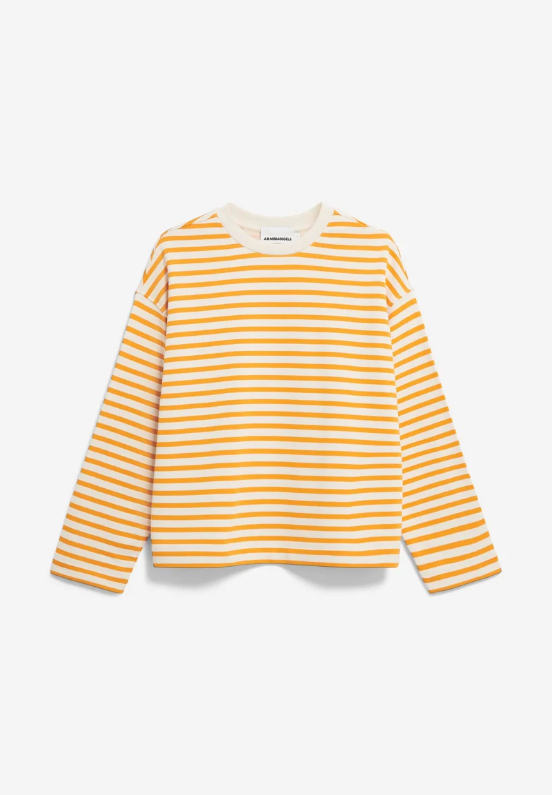 FRANKAA MAARLEN GESTREIFTES SWEATSHIRT | undyed-light tangerine