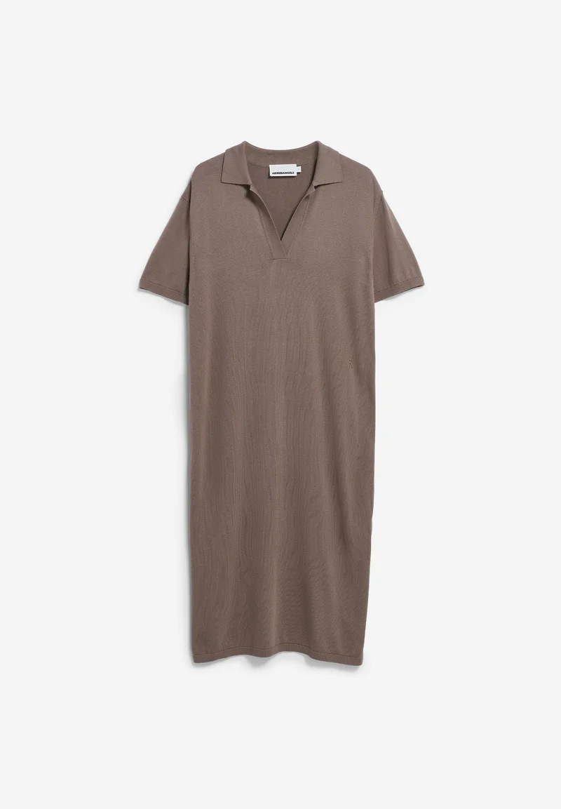 FEINSTRICK-POLOKLEID | walnut cream