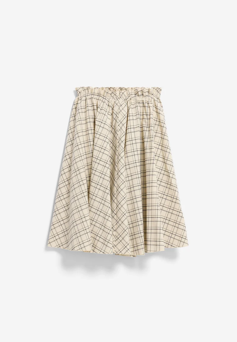 KARIERTER TELLERROCK | oatmilk-black