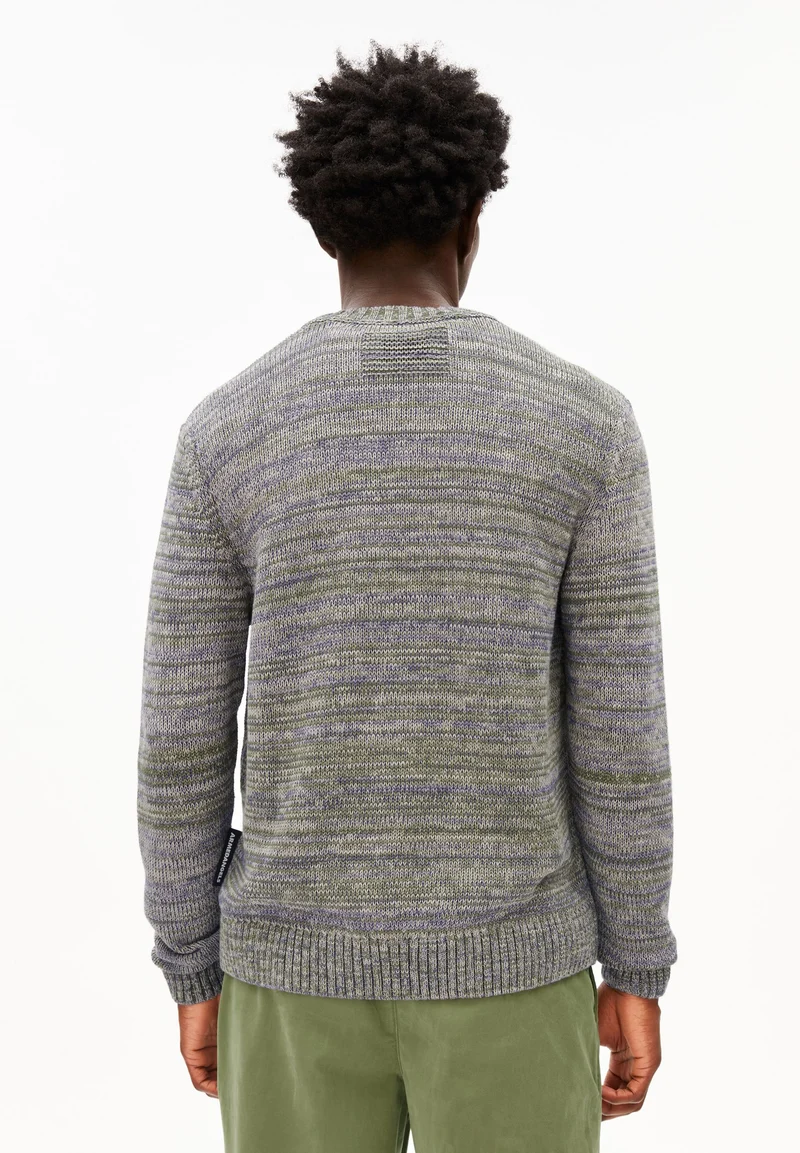 GARN-MIX STRICKPULLOVER | fatigue green-pungent purple