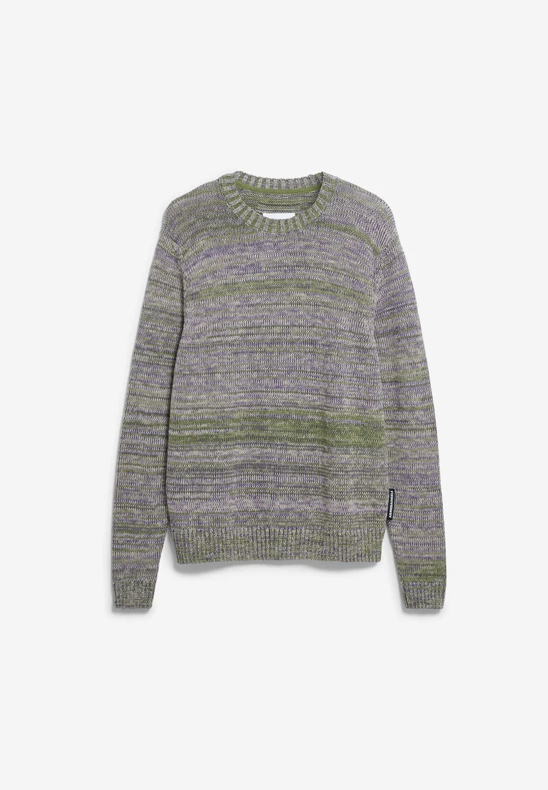 GARN-MIX STRICKPULLOVER | fatigue green-pungent purple