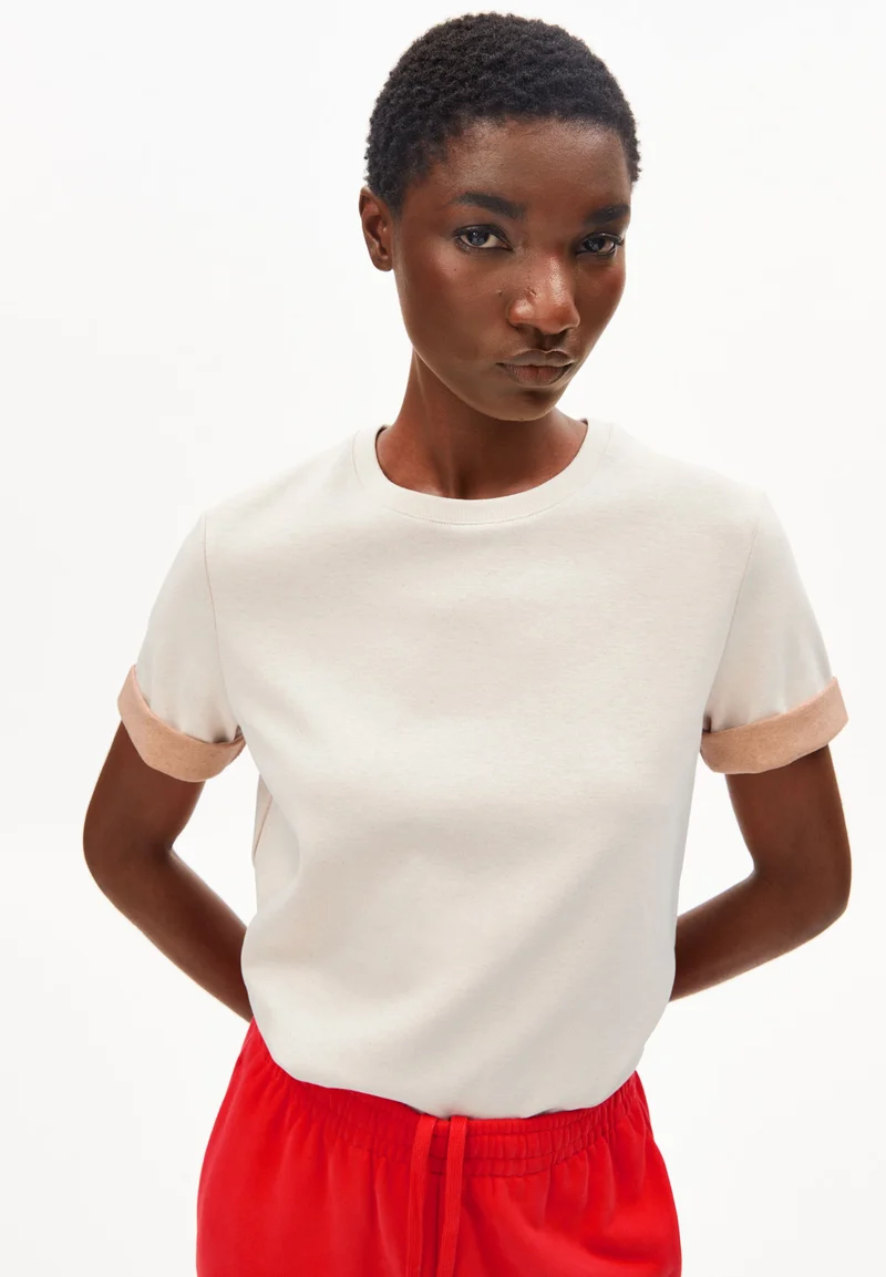 UN-WASTED T-SHIRT | undyed-cinnamon dust