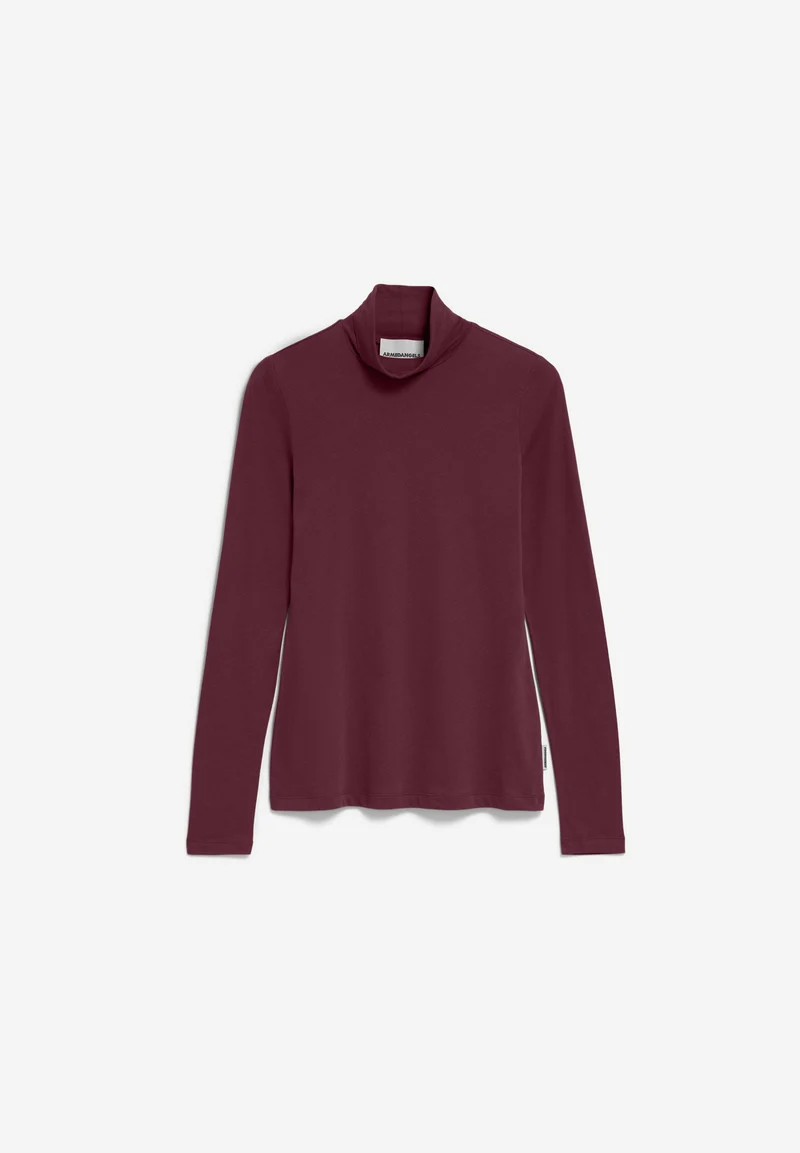 GRAZILIAA WOLL-MIX LANGARMSHIRT | dark cranberry