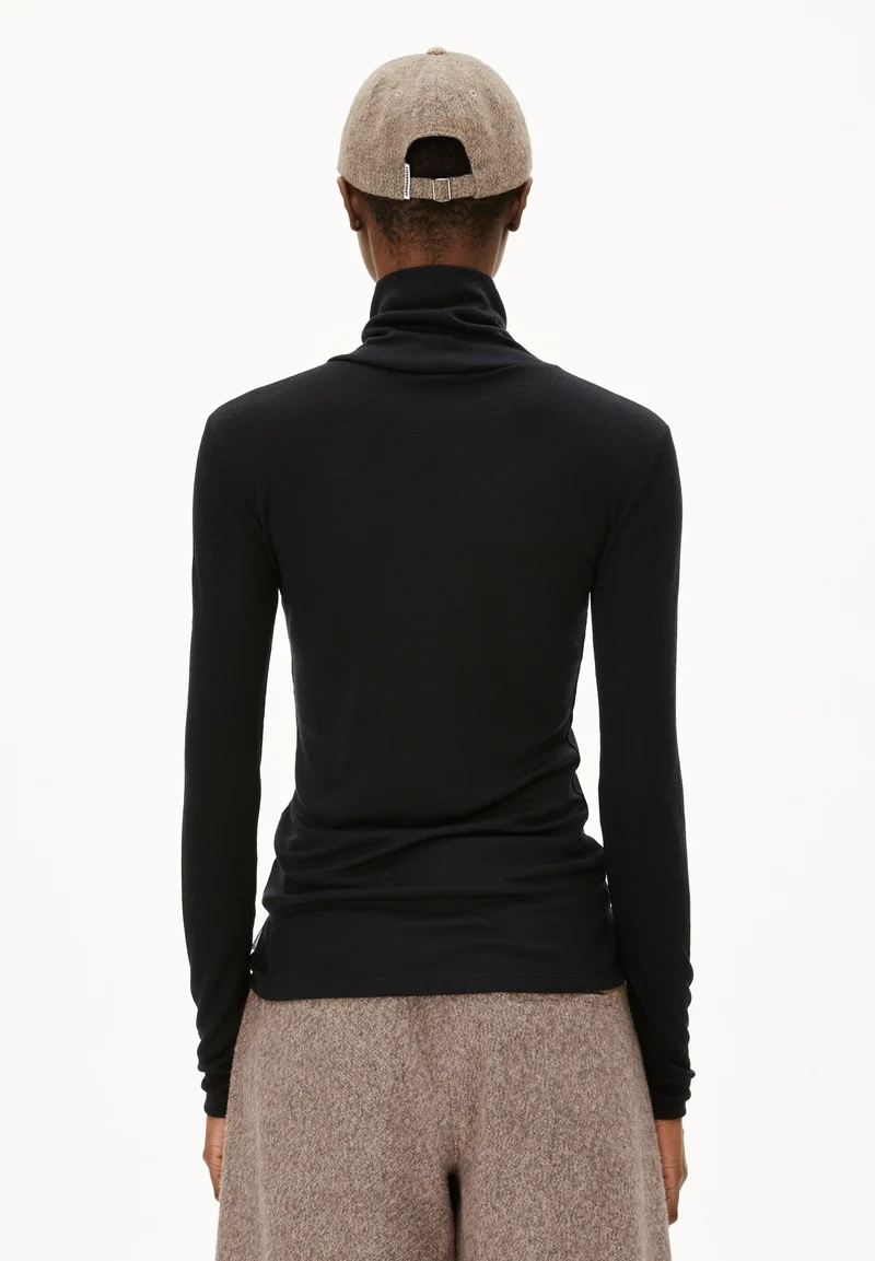 GRAZILIAA WOLL-MIX LANGARMSHIRT | black