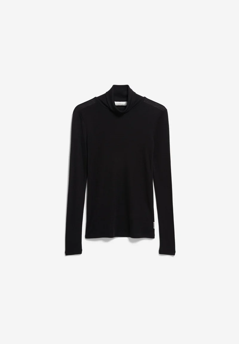 GRAZILIAA WOLL-MIX LANGARMSHIRT | black