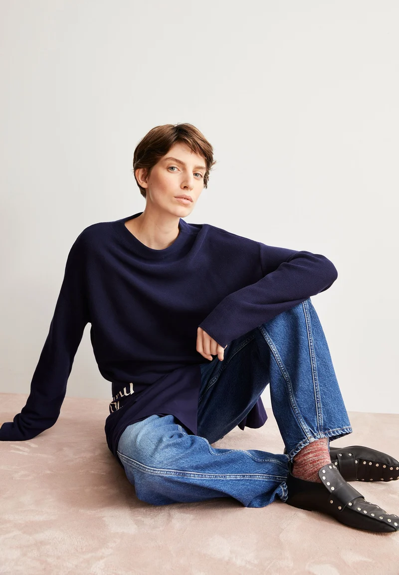 MERINAA STRICKPULLOVER | tinted navy
