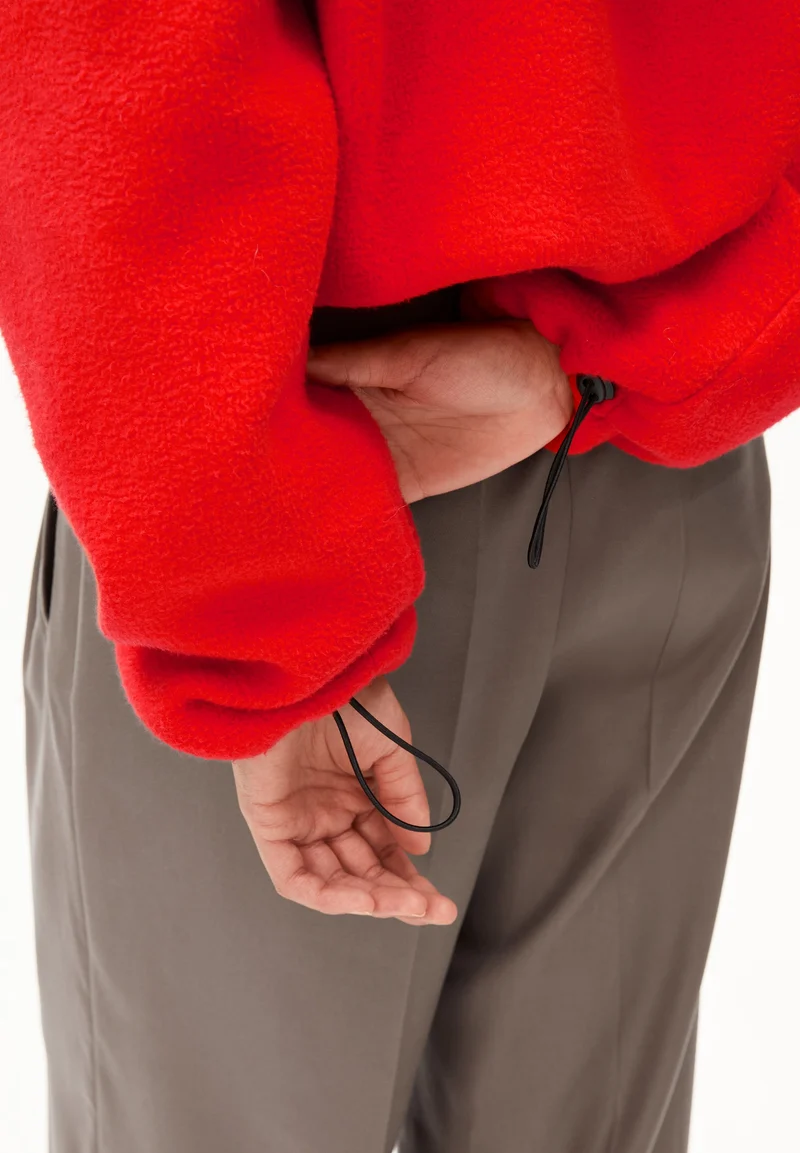 BAUMWOLL-FLEECEJACKE | mars red
