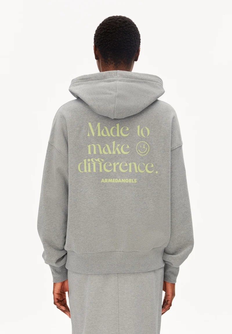 FRANCISARAA DIFFERENCE SWEATHOODIE | silver melange