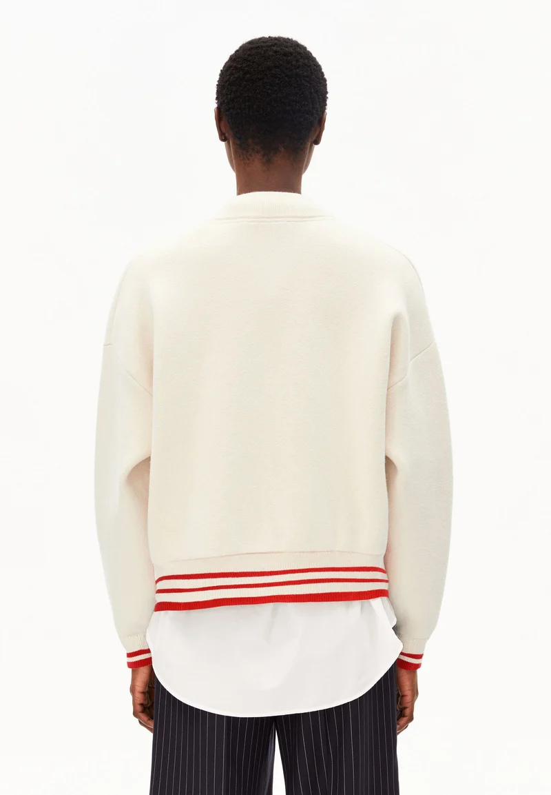 ICONIC Å BOMBERJACKE | oatmilk-mars red