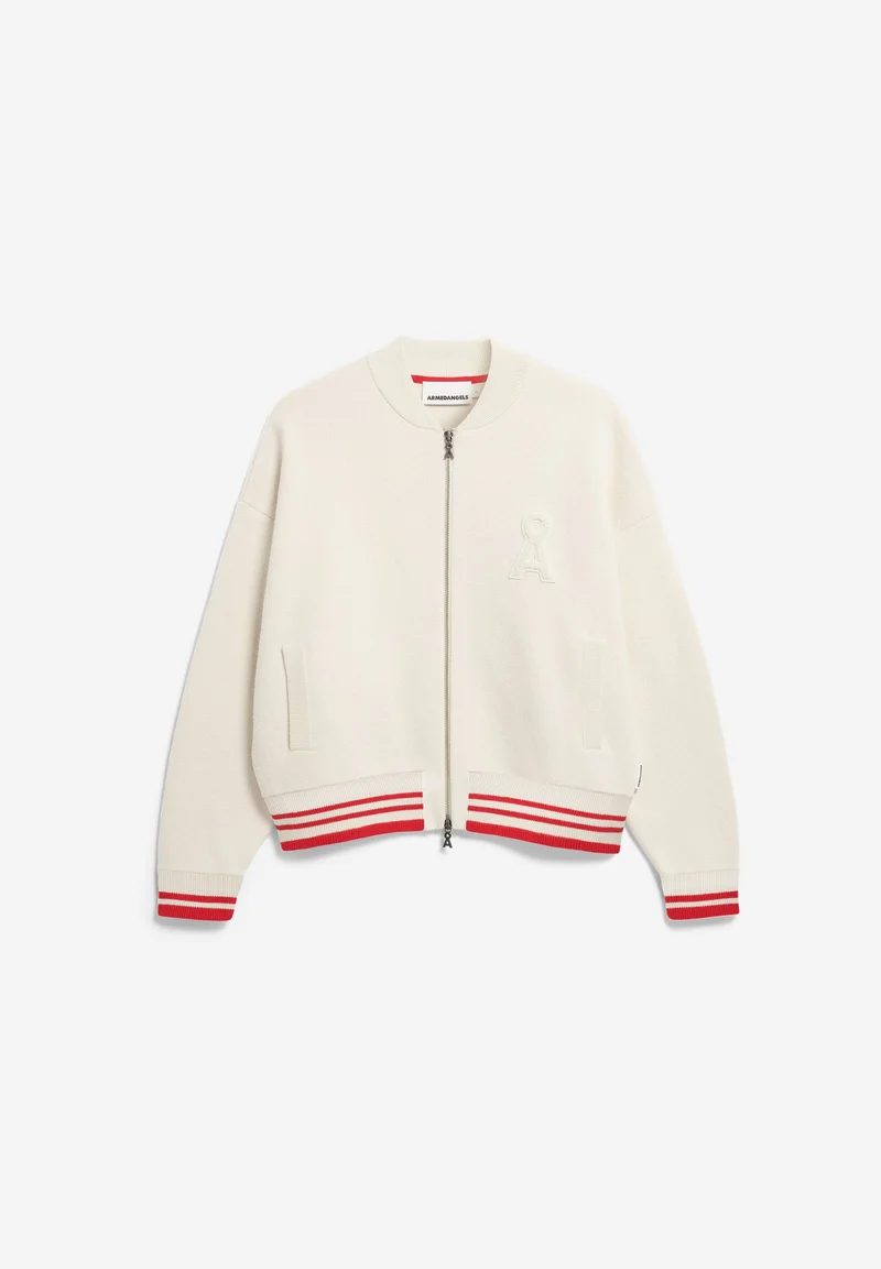 ICONIC Å BOMBERJACKE | oatmilk-mars red