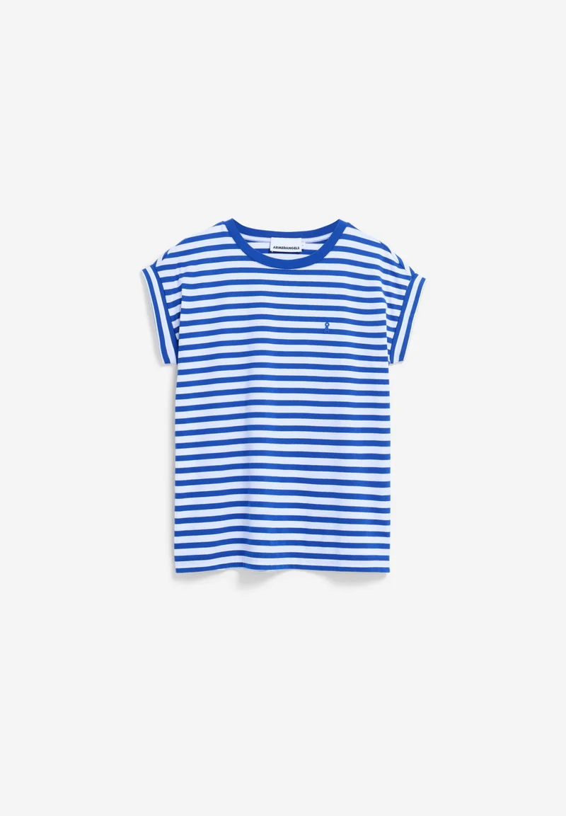 IDAARA GESTREIFTES T-SHIRT | white-dynamo blue