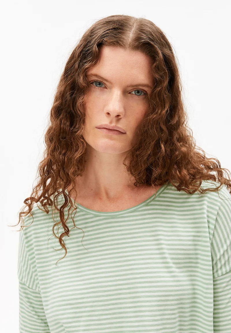XIANAA GESTREIFTES LANGARMSHIRT | oatmilk-foam