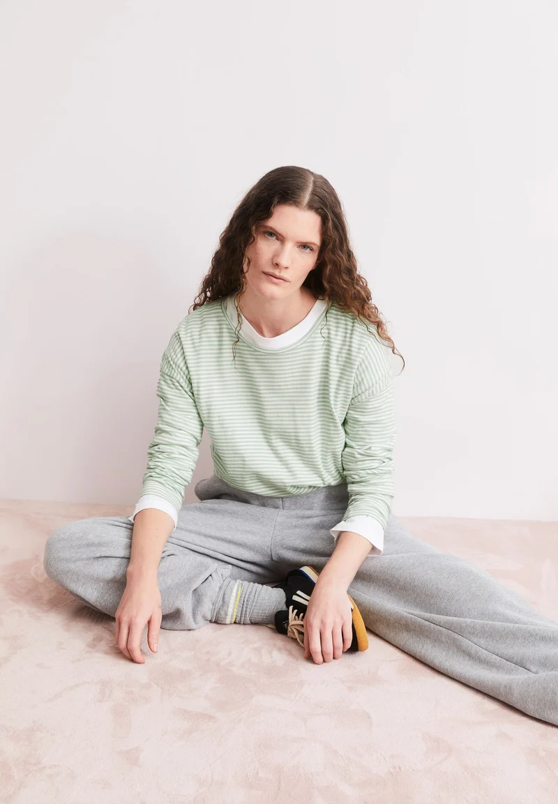 XIANAA GESTREIFTES LANGARMSHIRT | oatmilk-foam