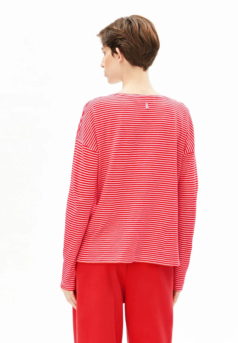 XIANAA GESTREIFTES LANGARMSHIRT | pink mist-mars red