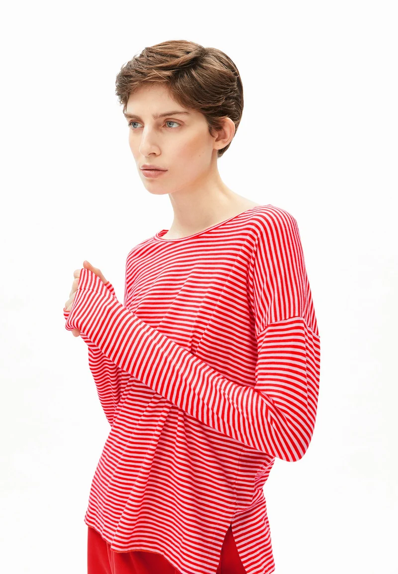 XIANAA GESTREIFTES LANGARMSHIRT | pink mist-mars red