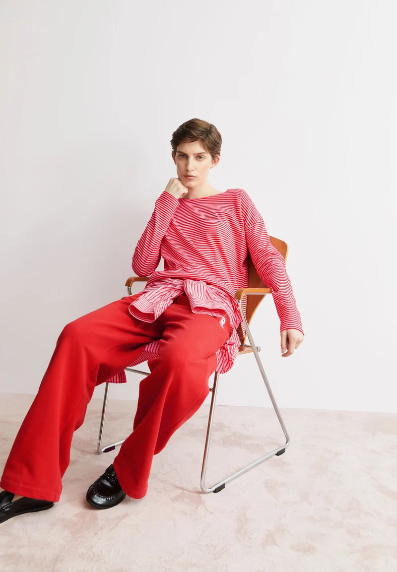 XIANAA GESTREIFTES LANGARMSHIRT | pink mist-mars red