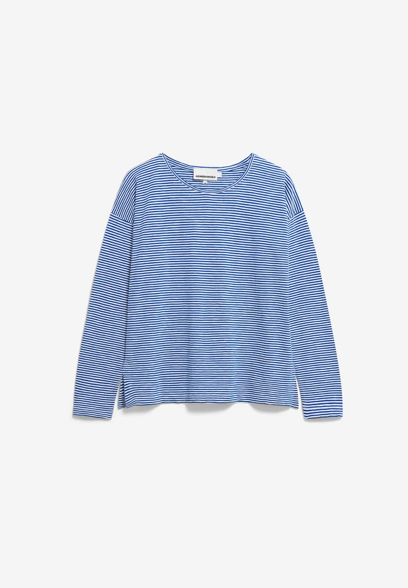 XIANAA GESTREIFTES LANGARMSHIRT | oatmilk-dynamo blue