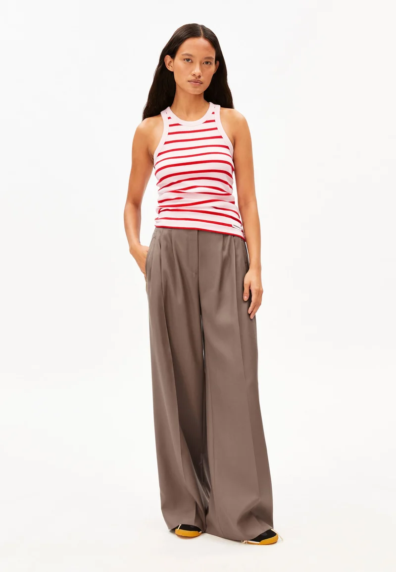 KANITAA GESTREIFTES TOP | pink mist-mars red