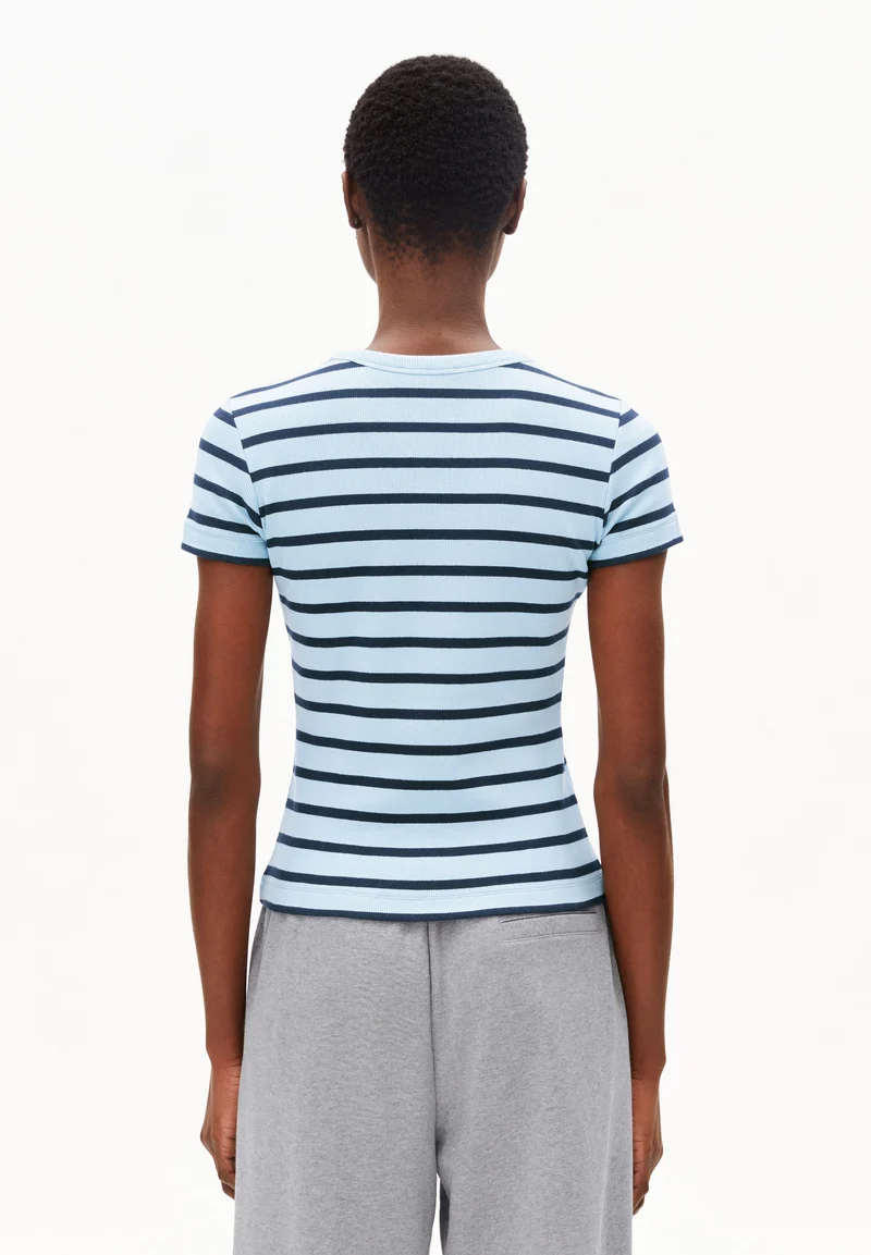 KARDAA GESTREIFTES RIPP-T-SHIRT | blue glow-tinted navy