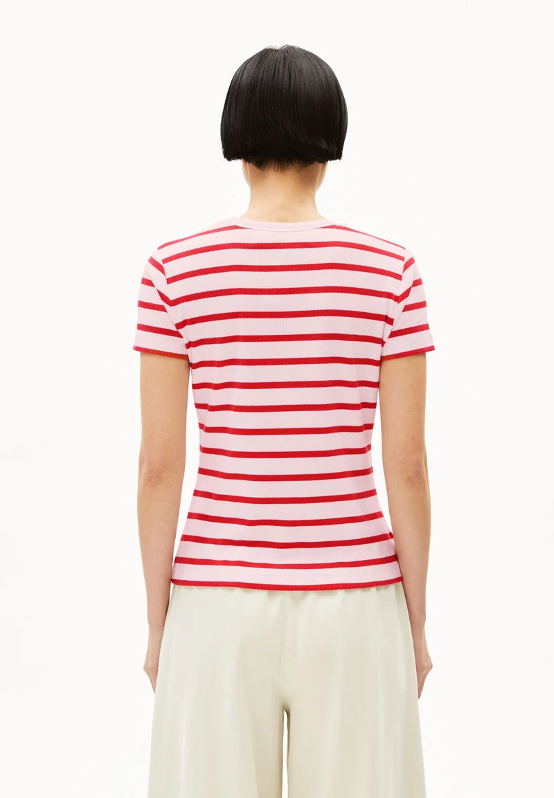 KARDAA GESTREIFTES RIPP-T-SHIRT | pink mist-mars red